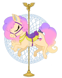 Size: 800x1000 | Tagged: safe, artist:gummysharkcircus, oc, oc only, oc:ash, carousel, simple background, solo, transparent background