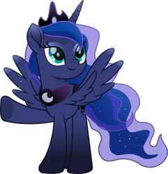 Size: 4064x4218 | Tagged: safe, artist:php178, derpibooru exclusive, part of a set, princess luna, alicorn, pony, derpibooru, series:apri(luna) fools!, g4, my little pony: the movie, .svg available, absurd resolution, april fools, april fools 2023, blue eyes, blue mane, blue tail, clothes, colored pupils, crown, cyan eyes, ethereal mane, ethereal tail, eyeshadow, female, flowing mane, flowing tail, hoof heart, horn, inkscape, jewelry, long horn, long mane, long tail, looking up, makeup, mare, meta, missing accessory, moon, movie accurate, part of a series, peytral, regalia, simple background, solo, spread wings, standing, svg, tail, teal eyes, transparent background, underhoof, vector, wings