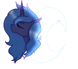 Size: 1024x904 | Tagged: safe, artist:chandelurres, princess luna, alicorn, pony, g4, bust, female, mare, simple background, solo, transparent background