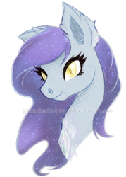 Size: 1000x1400 | Tagged: safe, artist:gummysharkcircus, oc, oc only, oc:shimmer shard, bust, simple background, solo, transparent background