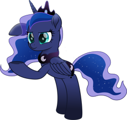 Size: 7106x6710 | Tagged: safe, artist:php178, derpibooru exclusive, part of a set, princess luna, alicorn, pony, derpibooru, series:apri(luna) fools!, g4, my little pony: the movie, .svg available, absurd resolution, april fools, april fools 2023, bipedal, bipedal leaning, blue eyes, blue mane, blue tail, clothes, colored pupils, crown, cyan eyes, ethereal mane, ethereal tail, eyeshadow, female, flowing mane, flowing tail, folded wings, highlights, hoof heart, horn, inkscape, inverted mouth, jewelry, leaning, long horn, long mane, long tail, looking at something, makeup, mare, meta, moon, movie accurate, part of a series, peytral, regalia, simple background, smiling, solo, standing, svg, tail, teal eyes, transparent background, underhoof, vector, wings