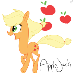 Size: 1024x1024 | Tagged: safe, artist:chandelurres, applejack, earth pony, pony, g4, female, mare, missing accessory, simple background, solo, transparent background