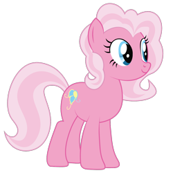 Size: 1200x1200 | Tagged: safe, artist:prixy05, pinkie pie (g3), earth pony, pony, g3, g4, g3 to g4, generation leap, open mouth, open smile, simple background, smiling, solo, transparent background, vector