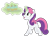 Size: 1650x1200 | Tagged: safe, artist:prixy05, sweetie belle (g3), pony, unicorn, g3, g4, cupcake, food, g3 to g4, generation leap, magic, open mouth, open smile, simple background, smiling, solo, transparent background, vector