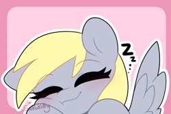 Size: 2451x1634 | Tagged: safe, artist:sakukitty, derpy hooves, pegasus, pony, g4, cute, derpabetes, female, high res, mare, onomatopoeia, sleeping, solo, sound effects, zzz