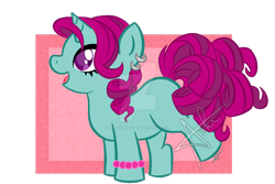 Size: 900x600 | Tagged: safe, artist:gummysharkcircus, oc, oc only, pony, unicorn, deviantart watermark, female, filly, foal, obtrusive watermark, simple background, solo, transparent background, watermark