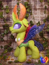 Size: 2304x3072 | Tagged: safe, artist:1stastrastudio, thorax, changedling, changeling, g4, antlers, commission, high res, horn, irl, king thorax, male, photo, plushie, solo, standing, wings