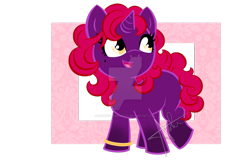 Size: 900x600 | Tagged: safe, artist:gummysharkcircus, oc, pony, unicorn, deviantart watermark, female, filly, foal, horn, obtrusive watermark, simple background, solo, transparent background, unicorn oc, watermark