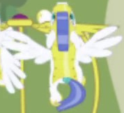 Size: 178x163 | Tagged: safe, screencap, pegasus, pony, friendship is magic, g4, armor, background character, background pony, cropped, flying, male, pegasus royal guard, royal guard, royal guard armor, solo focus, spread wings, stallion, wings