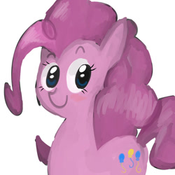 Size: 1024x1024 | Tagged: safe, artist:chandelurres, pinkie pie, earth pony, pony, g4, female, mare, simple background, solo