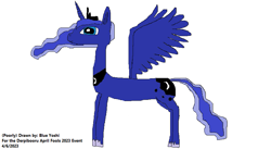 Size: 877x479 | Tagged: safe, artist:blueyoshi, princess luna, g4, 1000 hours in ms paint, colored, ms paint, solo