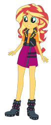 Size: 1900x4612 | Tagged: safe, artist:gmaplay, sunset shimmer, human, equestria girls, g4, my little pony equestria girls: better together, adorkable, cute, dork, female, shimmerbetes, simple background, solo, transparent background