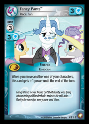 Size: 344x480 | Tagged: safe, enterplay, fancypants, pish posh, silver frames, swan song, pony, unicorn, equestrian odysseys, g4, my little pony collectible card game, my little pony: friendship is magic, sweet and elite, ccg, female, hat, horn, male, mare, merchandise, monocle, stallion, trio