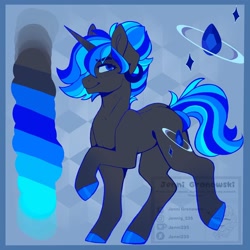 Size: 1440x1440 | Tagged: safe, artist:_candypone_, oc, oc only, pony, unicorn, looking at you, raised hoof, reference sheet, solo