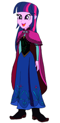 Size: 1024x2101 | Tagged: safe, artist:renthegodofhumor, twilight sparkle, human, equestria girls, g4, clothes, cosplay, costume, frozen (movie)