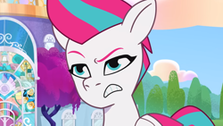 Size: 1920x1080 | Tagged: safe, screencap, zipp storm, pegasus, pony, g5, mission imponable, my little pony: tell your tale, spoiler:g5, spoiler:my little pony: tell your tale, female, mare, unamused, zipp storm is not amused