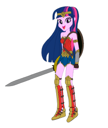 Size: 1024x1211 | Tagged: safe, artist:renthegodofhumor, twilight sparkle, human, equestria girls, g4, clothes, cosplay, costume, dc comics, female, simple background, transparent background, wonder woman