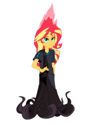 Size: 1024x1295 | Tagged: safe, artist:renthegodofhumor, sunset shimmer, human, equestria girls, g4, clothes, cosplay, costume, hades, hercules