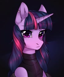 Size: 1818x2160 | Tagged: safe, artist:kaito_wivil, twilight sparkle, pony, unicorn, g4, bust, female, solo