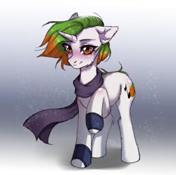 Size: 1023x1017 | Tagged: safe, artist:kaito_wivil, oc, oc only, pony, unicorn, gradient background, solo