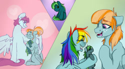 Size: 1203x664 | Tagged: safe, artist:sallybatbridge, rainbow dash, windy whistles, oc, pegasus, pony, g4, pegasus oc, toy