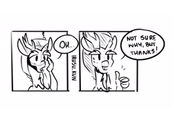 Size: 2360x1640 | Tagged: safe, artist:lrusu, discord, draconequus, comic:fluttercord (irusu), g4, clueless, comic, implied discoshy, implied shipping, implied straight, sketch, solo, thumbs up