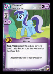 Size: 344x480 | Tagged: safe, enterplay, minuette, pony, unicorn, amending fences, equestrian odysseys, g4, my little pony collectible card game, ccg, merchandise, solo
