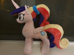 Size: 4032x3024 | Tagged: safe, artist:melodisde, princess cadance, alicorn, pony, g4, female, folded wings, horn, irl, mare, photo, plushie, ponytail, solo, standing, teen princess cadance, wings