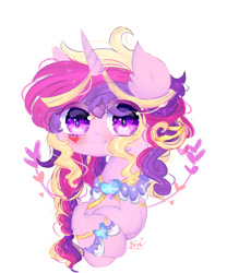 Size: 1024x1229 | Tagged: safe, artist:magicangelstarartist, princess cadance, alicorn, pony, g4, female, jewelry, looking at you, mare, necklace, simple background, solo