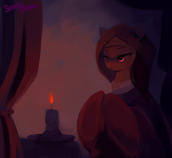 Size: 2500x2289 | Tagged: safe, artist:some_ponu, oc, oc only, pony, candle, high res, nun, solo