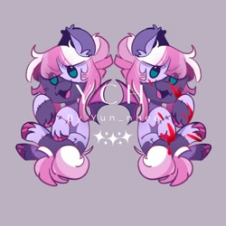 Size: 500x500 | Tagged: safe, artist:yun_nhee, oc, oc only, bat pony, pony, solo