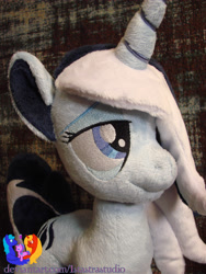 Size: 2304x3072 | Tagged: safe, artist:1stastrastudio, oc, oc only, pony, unicorn, bags under eyes, commission, female, high res, horn, irl, mare, photo, plushie, solo, standing