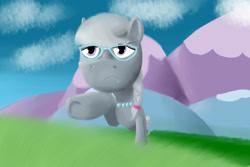 Size: 3000x2000 | Tagged: safe, artist:jimthecactus, silver spoon, earth pony, pony, g4, female, filly, foal, high res, solo, underhoof, walking, walking towards you