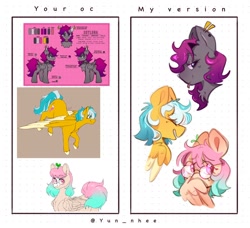 Size: 1280x1168 | Tagged: safe, artist:yun_nhee, oc, oc only, pegasus, pony, trio