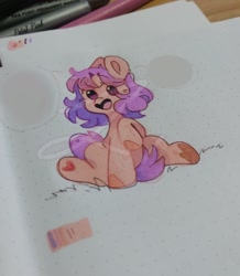Size: 1080x1237 | Tagged: safe, artist:yun_nhee, oc, oc only, earth pony, pony, solo, traditional art