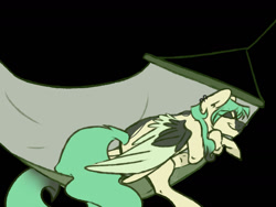 Size: 1280x960 | Tagged: safe, artist:sallybatbridge, oc, pegasus, pony, black background, hammock, simple background, sleeping