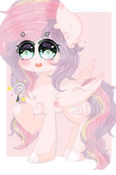 Size: 729x1096 | Tagged: safe, artist:magicangelstarartist, oc, oc only, oc:lightly candy, pony, female, mare, multicolored hair, simple background, solo