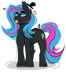 Size: 779x849 | Tagged: safe, artist:dejji_vuu, oc, oc only, earth pony, pony, :p, solo, tongue out