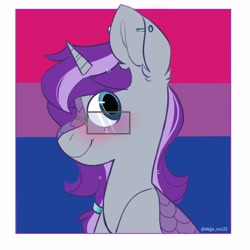 Size: 3000x3000 | Tagged: safe, artist:dejji_vuu, oc, oc only, kirin, pony, high res, pride flag, solo