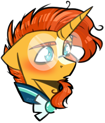 Size: 1894x2223 | Tagged: safe, artist:lrusu, sunburst, pony, unicorn, g4, bust, glasses, male, simple background, solo, stallion, transparent background