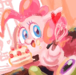 Size: 1514x1495 | Tagged: safe, artist:yang0, pinkie pie, earth pony, pony, g4, baking, cake, female, food, mare, solo