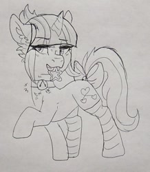 Size: 941x1079 | Tagged: safe, artist:h0rsefeathers, oc, oc only, pony, unicorn, solo, traditional art