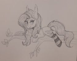Size: 2048x1632 | Tagged: safe, artist:h0rsefeathers, oc, oc only, bat pony, pony, solo, traditional art