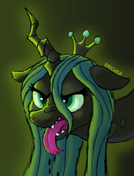 Size: 1089x1426 | Tagged: safe, artist:erichkaofficial, derpibooru exclusive, queen chrysalis, changeling, changeling queen, g4, sketch, solo