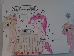 Size: 720x540 | Tagged: safe, artist:justaviewer94, applejack, big macintosh, pinkie pie, g4, dancing, macareina, rule 63