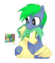 Size: 924x1053 | Tagged: safe, artist:inkp0ne, oc, oc only, earth pony, pegasus, pony, duo, simple background, white background