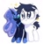Size: 902x925 | Tagged: safe, artist:inkp0ne, nightmare moon, oc, oc only, oc:michel tusche, alicorn, earth pony, pony, g4, michel is such a cute filly, plushie, pony plushie, simple background, solo, white background