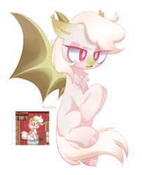 Size: 1168x1439 | Tagged: safe, artist:inkp0ne, oc, oc only, bat pony, pony, simple background, solo, white background