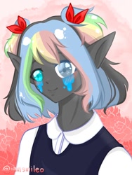 Size: 768x1024 | Tagged: safe, artist:iamsmileo, oc, oc only, earth pony, anthro, solo