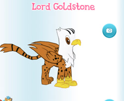 Size: 431x352 | Tagged: safe, gameloft, screencap, lord goldstone, griffon, g4, my little pony: magic princess